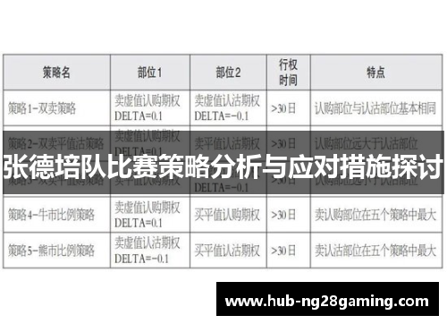 张德培队比赛策略分析与应对措施探讨